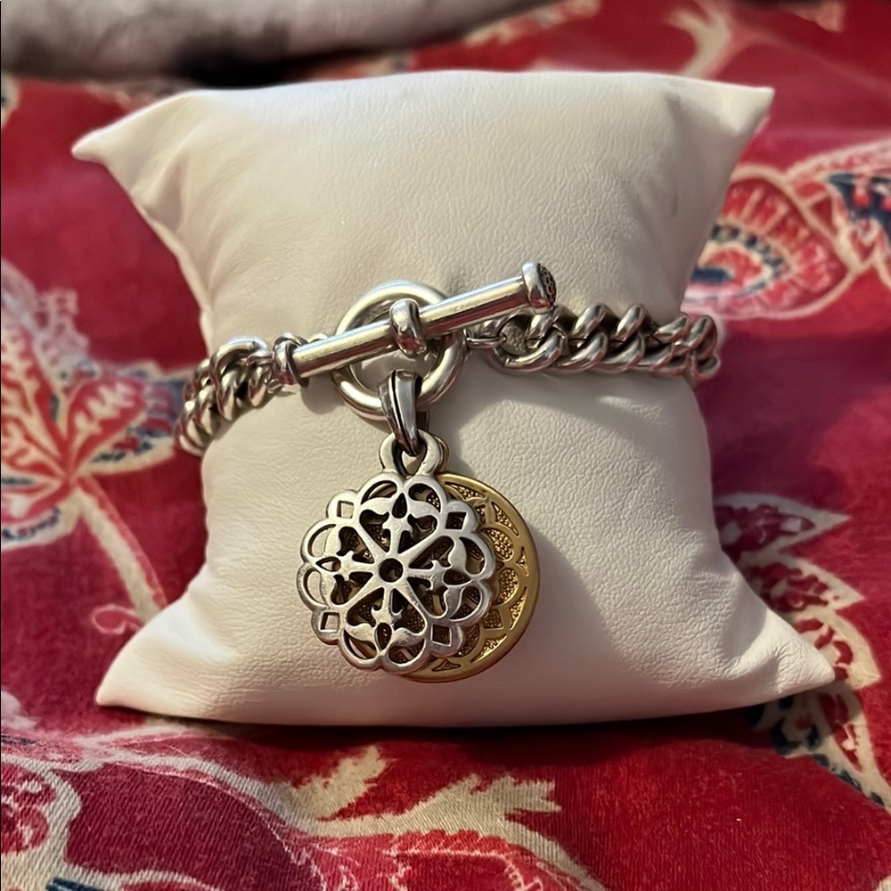 Brighton Collectibles Ferrara  Silver and Gold toggle bracelet